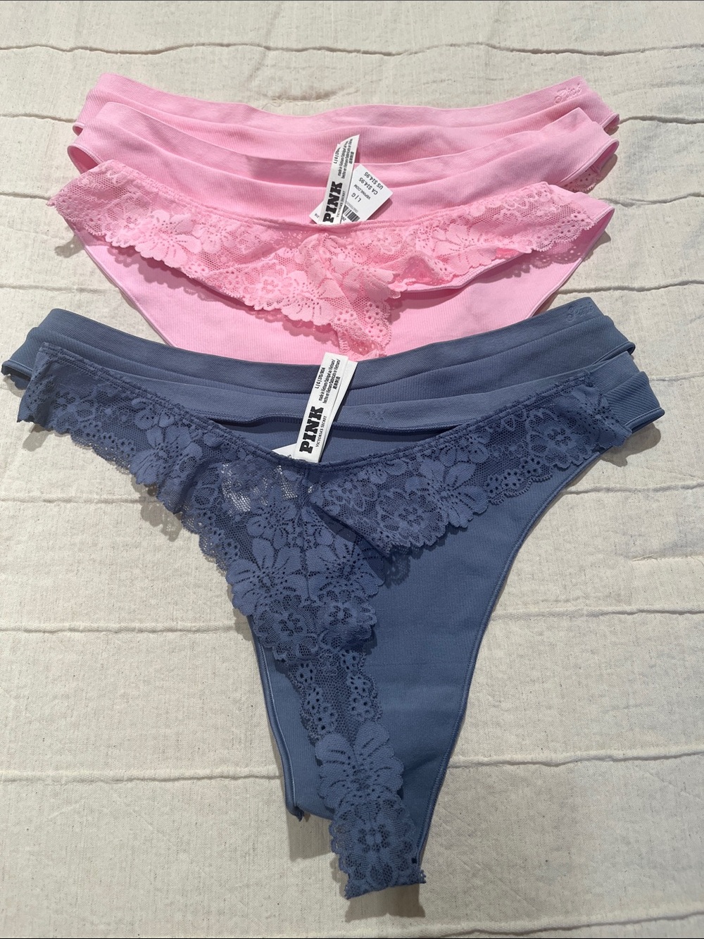 NWT VS PINK Lace Thong Set - 5-Pack